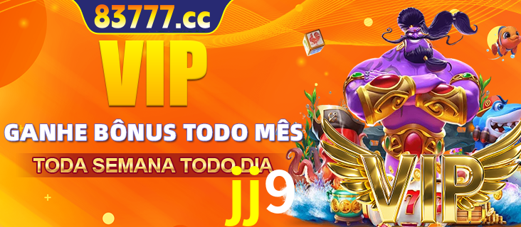 Banner promocional do jj9 oferecendo 100% de recompensas adicionais contínuas para quem fizer o login diário (Daily sign-in), com um mascote de coelho.